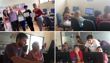 #FFCC DAE: Trabajos Voluntarios y CAAENS capacitan en alfabetización digital a habitantes de Peñalolén